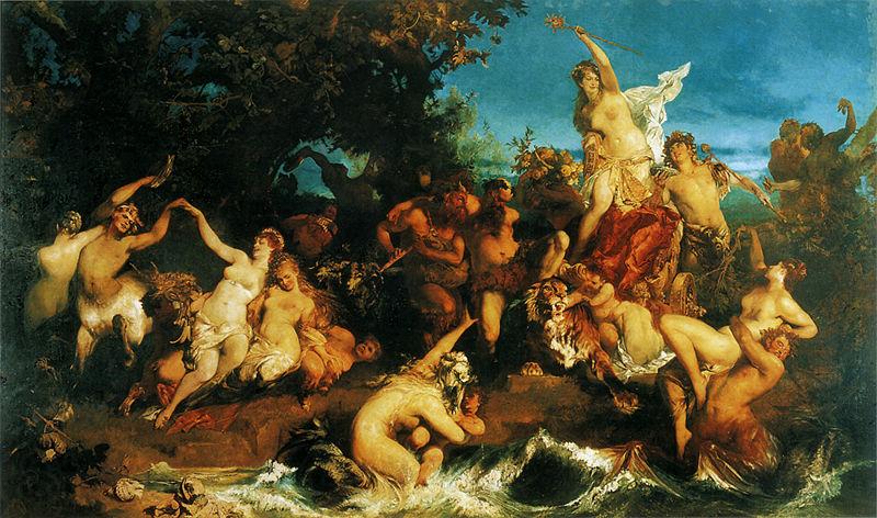 Hans Makart Deutsch: Der Triumph der Ariadne France oil painting art